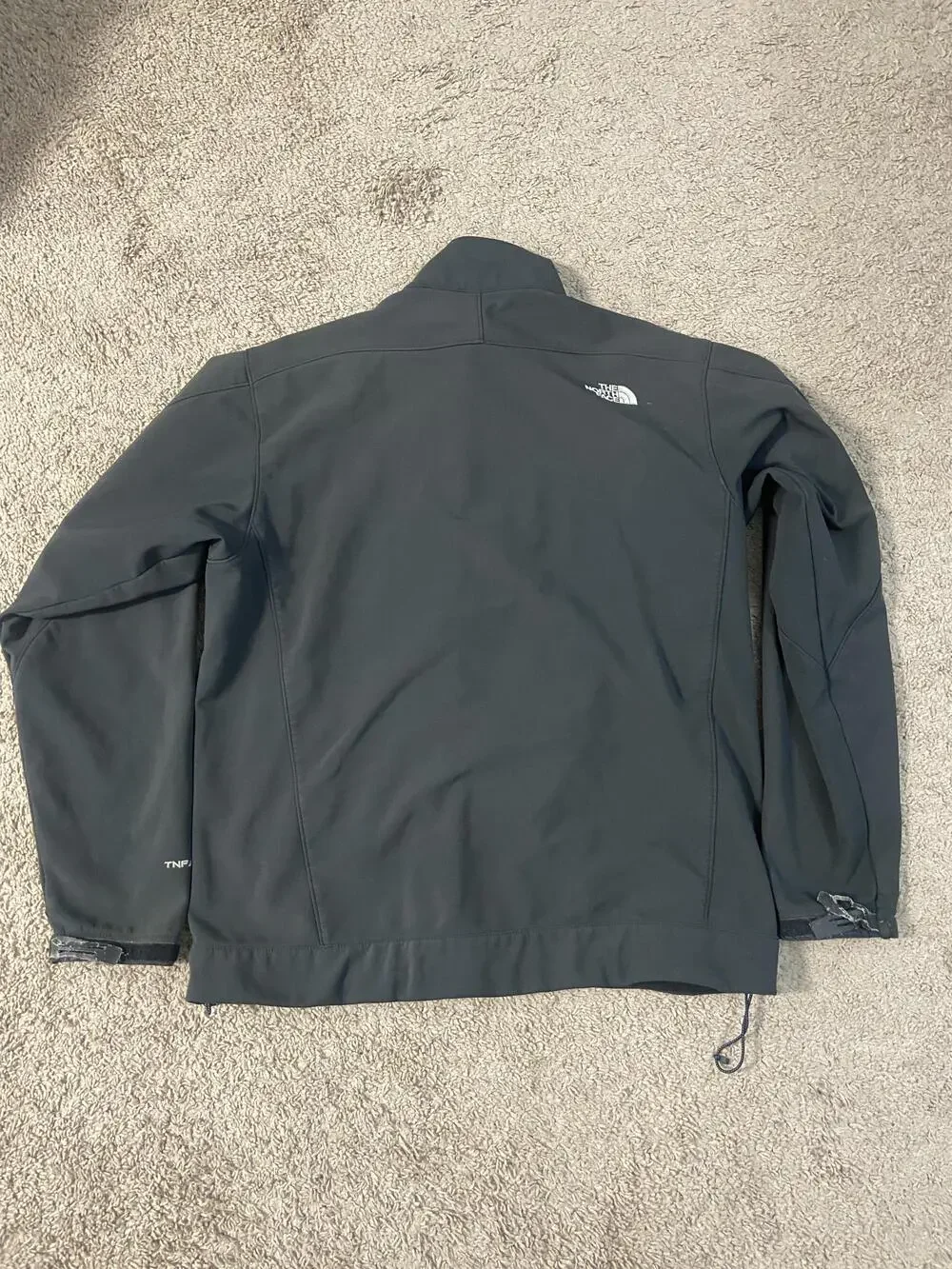 The North Face Apex Softshell Jacket Mens Large Black Windproof Zip Pockets